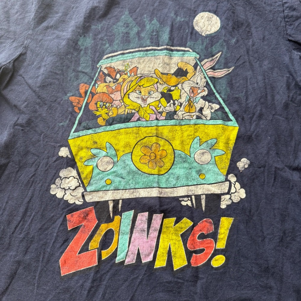 Warner Bros Men's Large Zoinks Looney‎ Tunes Scooby Doo Collab Tee - Picture 6 of 7
